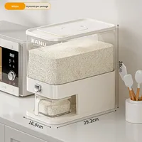 Conteneur à riz en plastique grande capacité, pliable, amovible, à poussoir automatique, design nordique, anti-insectes, pour cuisine