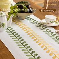 Nappe carrée en coton lin décorative pour la maison meuble TV serviettes en tissu café accessoires de chemin de table imprimé vente en gros