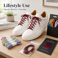 Lacets ronds cirés de qualité supérieure avec embouts métalliques, lacets de chaussures tressés durables pour baskets, bottes, chaussures habillées, couleurs personnalisées, OEM Mingjia