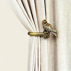 Vintage Metal Owl Curtain Hold Back Hook Handmade Animal Pattern Decorative Window Hardware - Product Image 1