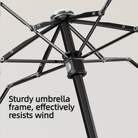 Parapluie de soleil léger à 5 plis et 6 baleines avec poignée télescopique, revêtement coloré, protection UV, personnalisable avec logo d'usine, idéal pour femme, cadeau ou voyage