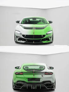 Kit Carrozzeria Masy Style in Fibra di Carbonio Aggiornato per Ferrari Roma Nuovo con Labbro Anteriore Minigonne Laterali Diffusore Spoiler Cofano Paraurti - Product Image 5