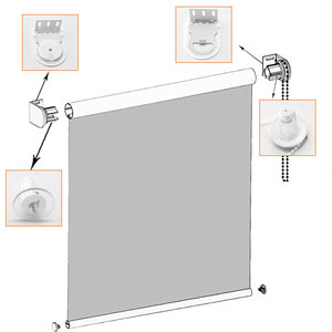 <span class=keywords><strong>Persianas</strong></span> de tubo exterior <span class=keywords><strong>Persianas</strong></span> enrollables Piezas de repuesto de embrague Accesorios de hardware de <span class=keywords><strong>reparación</strong></span> con soportes de metal Cadena de cuentas - Product Image 4
