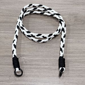 Cuerda para saltar trenzada amarilla y morada, 2,5 m, nailon duradero para fitness en casa, unisex - Product Image 2