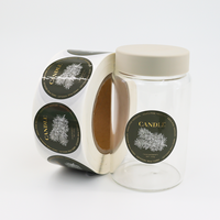 Rouleau d'étiquettes autocollantes personnalisées en vinyle mat pour bougies, imperméables, pour pots en verre et boîtes métalliques - Vente en gros