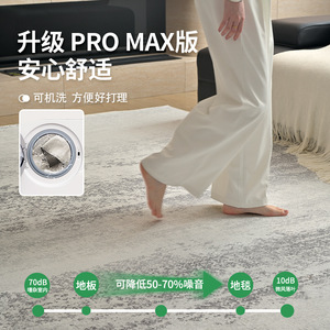 Alfombra lavable para sala de estar, dormitorio, rectangular, de color sólido, de fibra de poliéster, lavable a máquina, fácil de instalar y quitar - Product Image 3