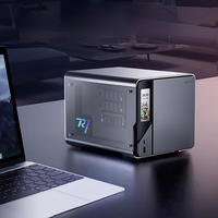 Mini serveur de stockage NAS domestique 4 baies Intel N100 8GB DDR5 Dual Lan 2.5GbE USB3.2 Type C 4K SATA HDD SSD Docker