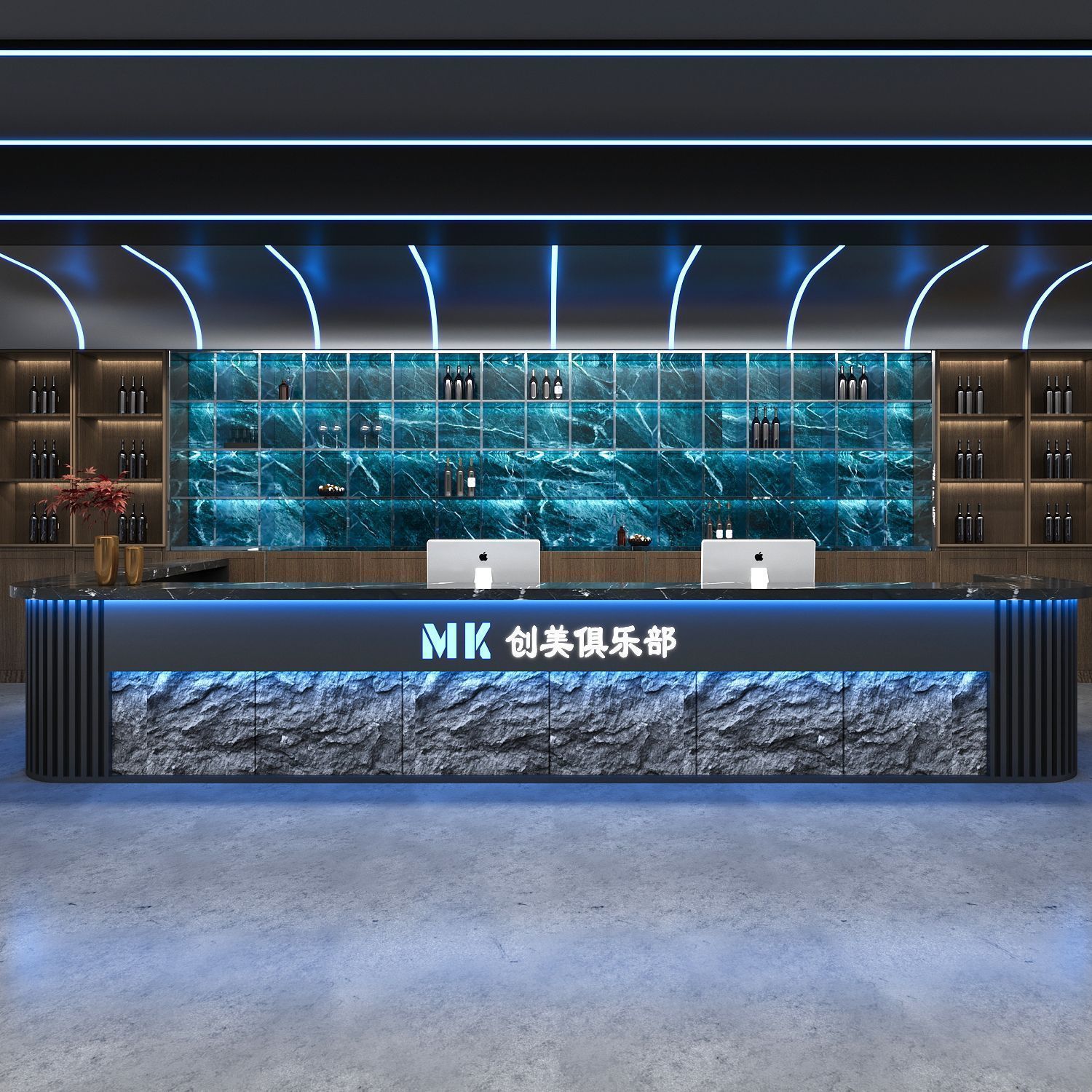 Pierre culturelle en faux marbre noir et gris