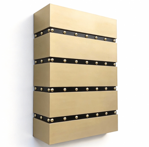 Hotte <span class=keywords><strong>de</strong></span> cuisine en laiton sur mesure, forme <span class=keywords><strong>de</strong></span> boîte extra haute, artisanale, pour cuisines résidentielles haut <span class=keywords><strong>de</strong></span> gamme - Product Image 2