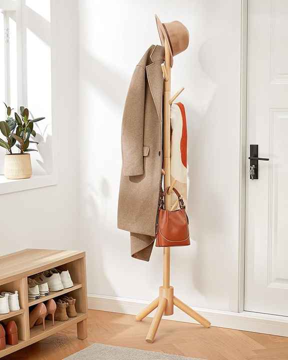 Solid Wood Clothes Are Placed on Shelves Branch Shape of Tree Clothes ...