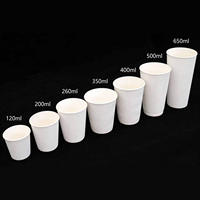 Gobelets à café en papier à double paroi personnalisés en usine en Chine, gobelets à boissons chaudes jetables en papier, différentes tailles pour la vente en gros