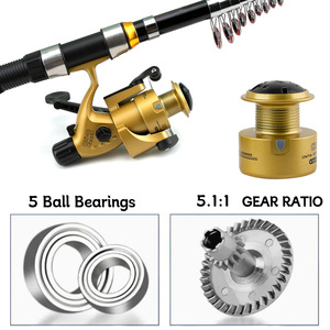 Canne à pêche longue et portable avec un ensemble complet d'équipement <span class=keywords><strong>de</strong></span> pêche en mer, en carbone, canne à pêche à leurre et poignée en EVA pour la pêche <span class=keywords><strong>au</strong></span> fond - Product Image 3