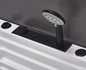 حوض استحمام فاخر داخلي مع تدليك بالهواء ودوامات مائية حوض استحمام حديث قائم بذاته للسبا في الزاوية - Product Image 3