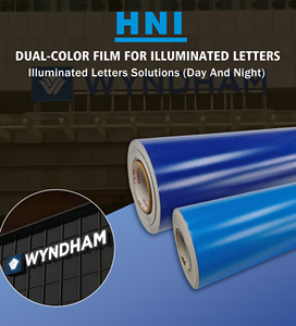 Vinilo Perforado de Doble Color para Ventanas, Película de Recubrimiento Personalizable para Cajas de Luz, Material de Repuesto para Pósteres en Rollo, Alternativa a 3M 3635 - Product Image 2