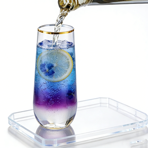 Gobelet à vin, champagne, jus, crème glacée, whisky, cocktail, martini, <span class=keywords><strong>mojito</strong></span> en <span class=keywords><strong>verre</strong></span> PET incassable et résistant aux chocs de 9 oz - Product Image 1