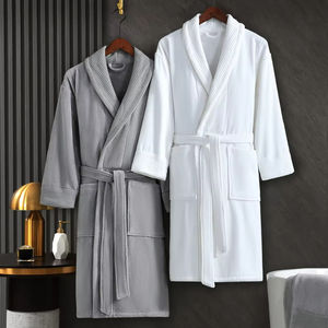 Bata de Baño de Lujo para Hotel, Suave, 100% Algodón, Tela de Terciopelo, Bata Afelpada para Mujer y Hombre, Alta Calidad, Absorbente, de Terciopelo - Product Image 3