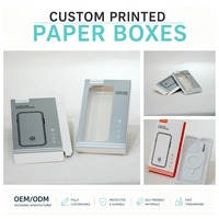 Boîte d'emballage personnalisée pour protecteur d'écran de téléphone portable, emballage pour produits électroniques grand public, boîte en papier laminé