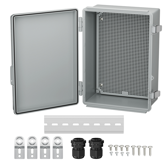 Plastic Waterproof Box Enclosure Outside 11.4x7.5x5.5" Outdoor Case Waterproof Electrical Box Plastic Nema 4 Enclosure