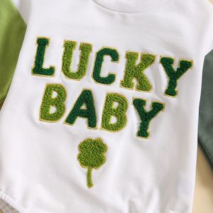 Tutina in ciniglia con quadrifoglio portafortuna per neonati e bambini, per il Giorno di San Patrizio 2026 - Product Image 6