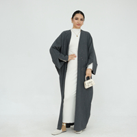 Vêtements islamiques modestes, Abaya Dubaï, Turquie, robes pour femmes grandes tailles, manteau épais pour femmes, robe Abaya ouverte plissée scintillante pour femmes musulmanes