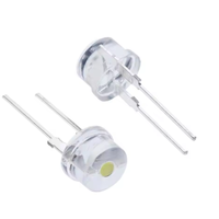 8MM blanc bleu vert rouge jaune LED Super lumineux chapeau de paille lumière émettant Led mis en évidence blanc 0.5W astigmatisme