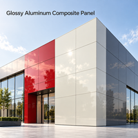 Panneau composite en aluminium noir brillant revêtu de PE 4x8 pieds pour panneaux de porte de meubles