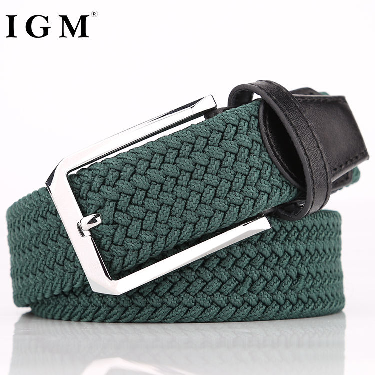 IGM Braided Golf Plus Size Fabric Belts for Men Elastic Stylish