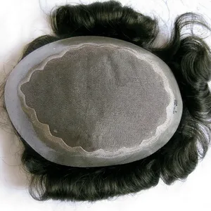 Pelucas de tupé de cabello humano de PU Mono para hombre - Product Image 1