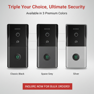 Interphone vidéo IP Hiwink 2K pour 4 appartements avec moniteur intérieur – Interphone vidéo pour maison 4 postes - Product Image 1