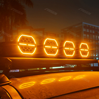 Lampu Kabut LED 7 Inci untuk Bumper Mobil, Combo Beam Amber DRL untuk Jeep Wrangler Tacoma F150 Land Cruiser UTV Bull Bar 4X4 Spotlight
