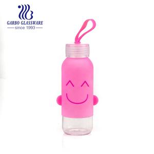 Bouteilles en verre de verre, 50/300ml, vente en gros, forme d'ours rose avec film plastique pour éviter les brûler, pichet à eau en verre - Product Image 3