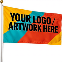 Drapeau arc-en-ciel LGBT en polyester, impression numérique personnalisée, mât en aluminium, drapeau de la fierté gay 3x5 pieds, vente en gros à prix réduit