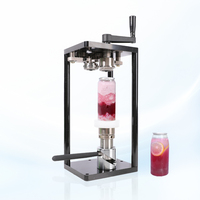 Nouvelle conception de sertisseuse semi-automatique pour bouteilles de boissons rotatives de 200 ml/250 ml/330 ml/500 ml/650 ml en acier inoxydable à haute efficacité