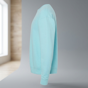 Sweat-shirt épais uni à col ras du cou avec impression gaufrée personnalisée 380GSM Sweat-shirt surdimensionné en coton éponge français pour hommes - Product Image 2