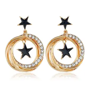 欧美时尚钻石耳环，个性明星耳环