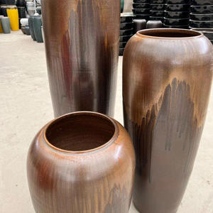 Nouveau Style chinois fait à la main au sol debout <span class=keywords><strong>grande</strong></span> <span class=keywords><strong>taille</strong></span> Vase à fleurs Pot <span class=keywords><strong>en</strong></span> faïence Restaurant hôtel Villa paysage pot <span class=keywords><strong>en</strong></span> céramique - Product Image 3