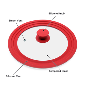Couvercle universel <span class=keywords><strong>en</strong></span> <span class=keywords><strong>silicone</strong></span> <span class=keywords><strong>pour</strong></span> casseroles et poêles de 10,2 à 11,8 pouces, couvercle <span class=keywords><strong>en</strong></span> verre trempé multi-tailles <span class=keywords><strong>pour</strong></span> casseroles, poêles et sauteuses, résistant à la chaleur 26-28-30 cm - Product Image 3