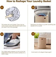 Grand panier à linge pliable en corde de coton tressée avec poignées, couleur personnalisable, panier de rangement pour chambre, salon, vêtements et jouets