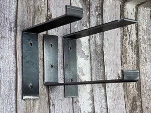 Support mural robuste en acier nu non peint Fixation de joint multi-angles Support d'étagère Supports d'angle - Product Image 3