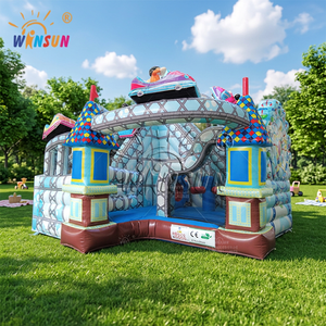 WINSUN - Castillo Inflable Comercial para Niños, Montaña Rusa Inflable, Trampolín Inflable de PVC - Product Image 1