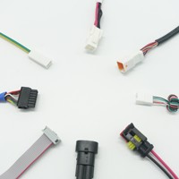 Konduktor Tembaga Berlapis Timah Elektronik Kustom dengan Selubung Silikon, Adaptor JST VH3.96 Molex TE, Pitch 1.0-2.5mm, 2-6P, Kabel Harness