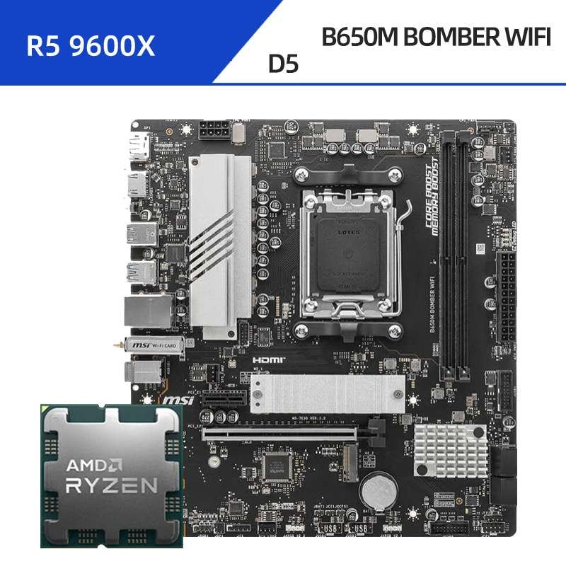 Ryzen 5 9600X + MSI B650M BOMBER WIFI DDR5