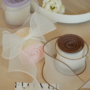 Nine-Colored <b>Ribbon</b> 6Cm Organza Fishtail <b>Ribbon</b> Solid Color For Flower Wrapping Valentine's Day Cake Boxes Bow Tie Headband - Product Image 4