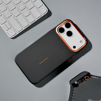 Coque de téléphone en fibre de carbone et aramide B378 pour iPhone 17 16 15 14 Pro Max Air avec dos magnétique Coque de téléphone