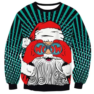 Maglione da uomo di Design personalizzato pullover in maglia Jacquard maglieria girocollo lavorato a maglia brutto maglione natalizio
