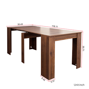<span class=keywords><strong>Tavolo</strong></span> Console Multifunzionale <span class=keywords><strong>Moderno</strong></span> Quadrato Regolabile ed Estensibile per Sala da Pranzo - Product Image 2