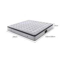 Matelas Compressé King Queen Size, Lit en Mousse Enroulable en Boîte, Matelas Hybride à Noyau de Ressorts pour Chambre d'Invité