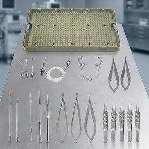 Juego de 21 Instrumentos Quirúrgicos Manuales de Acero Inoxidable para Cataratas, Herramientas Oftálmicas de Microcirugía, Bandeja de Esterilización, Uso Hospitalario - Product Image 4