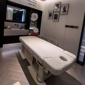 Muebles de salón de belleza, cama cosmética, cama de Spa de belleza de lujo, mesa de masaje seca eléctrica de 3 motores, silla de masaje de cuerpo completo, cama Facial - Product Image 2