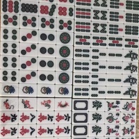 Jeu de Mahjong Malaisie Singapour A1 A2 Tuiles de Mahjong 156 160 pièces Motif traditionnel
